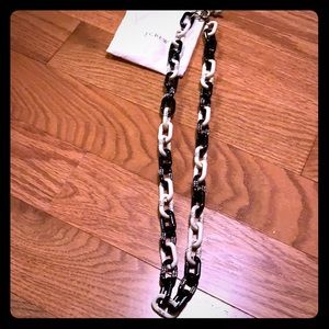J.  Crew black and white chain necklace